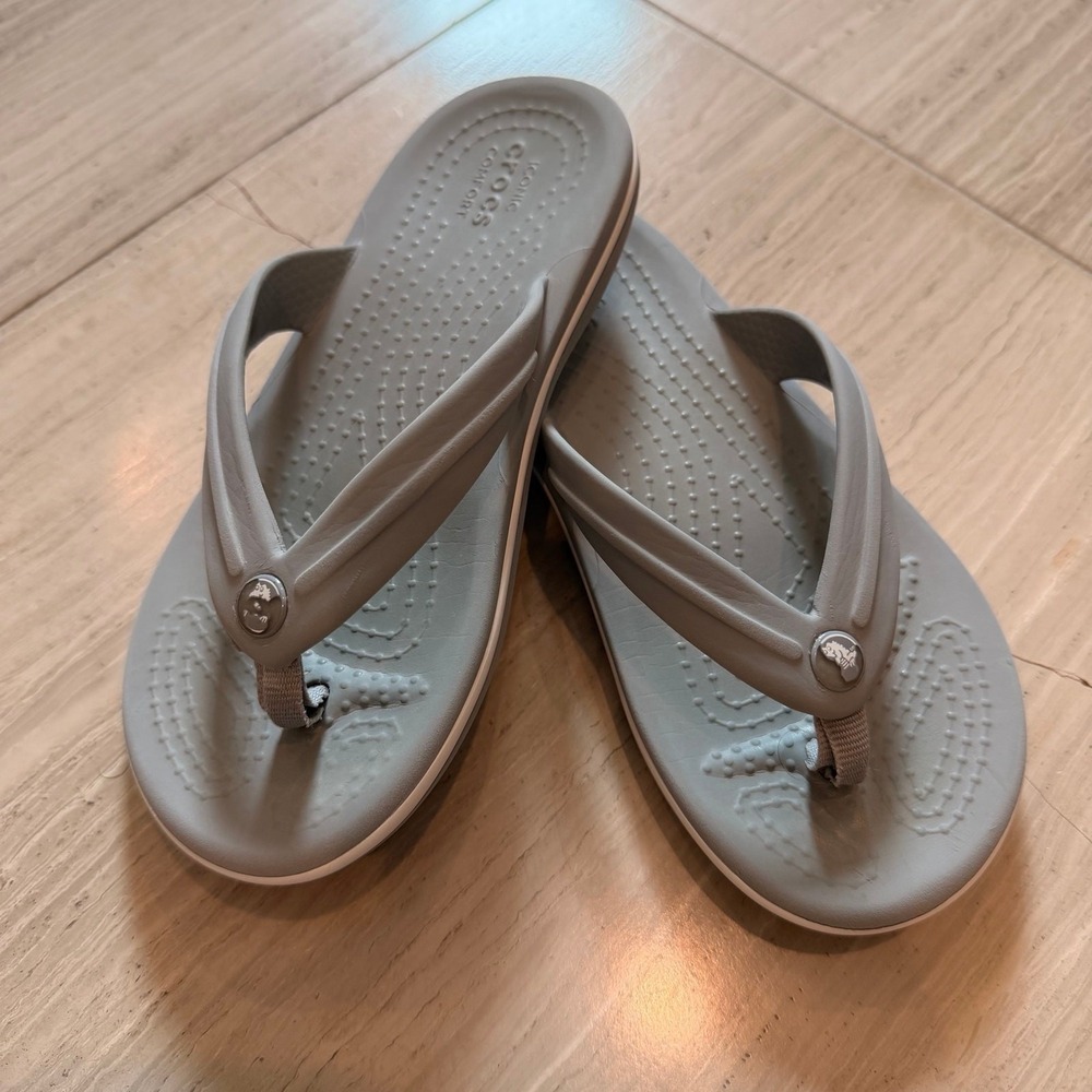 Crocs‎ Unisex Crocband Flip Flop Sandals Lightweight Trip Water Summer Gray C10